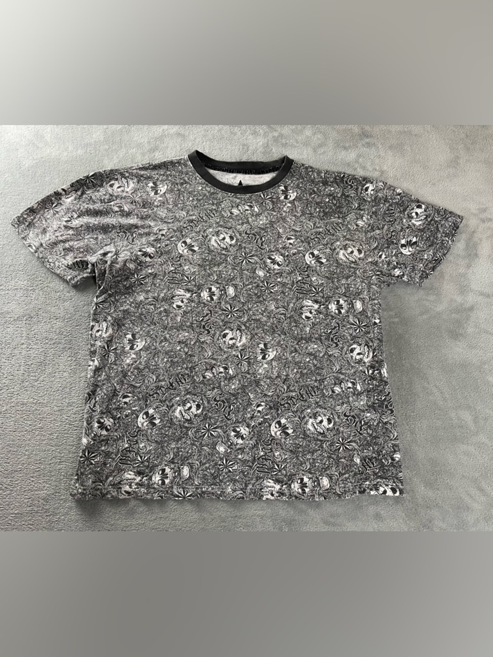 VTG Y2K No Fear So Cal Skulls And Ivy Black White SS Graphic T Shirt Men's XL